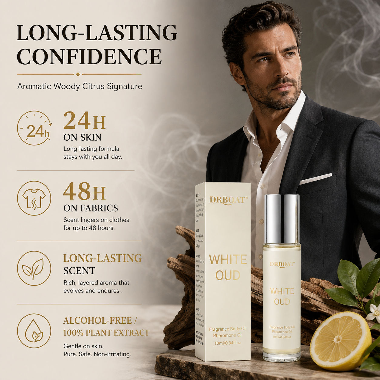 Men Roll-on Perfume Oil,Fresh  - Perfume Alcohol Fragrance recension och pris